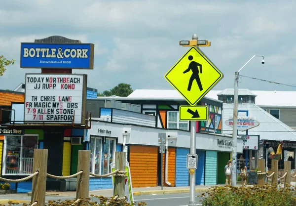 Dewey Beach Delaware Verenigde Staten Juli 2023 Een Gele Kruising — Stockfoto