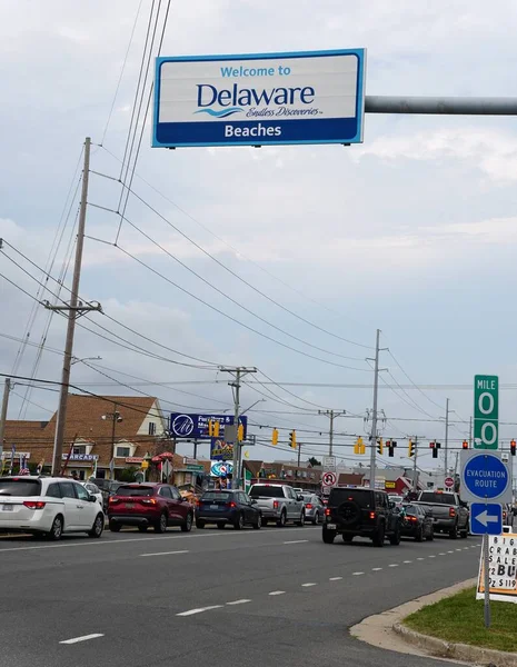 Fenwick Island Delaware Estados Unidos Julio 2023 Vista Carretera Con — Foto de Stock
