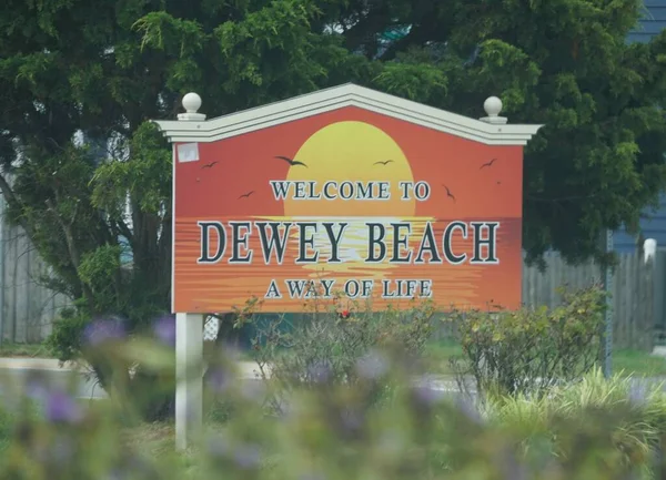 Dewey Beach Delaware Verenigde Staten Juli 2023 Het Officiële Welkomstbord — Stockfoto