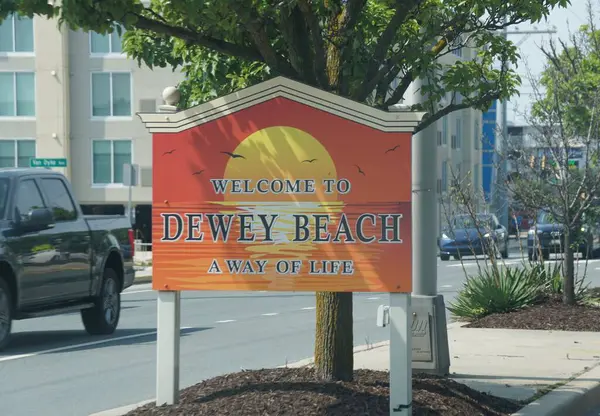 Dewey Beach Delaware Verenigde Staten Augustus 2023 Het Officiële Welkomstbord — Stockfoto