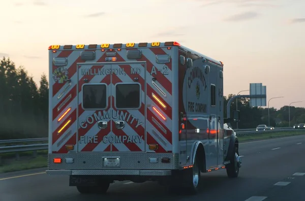 New Castle Delaware August 2023 Ambulance Patient Rushing Route North — Stock Photo, Image