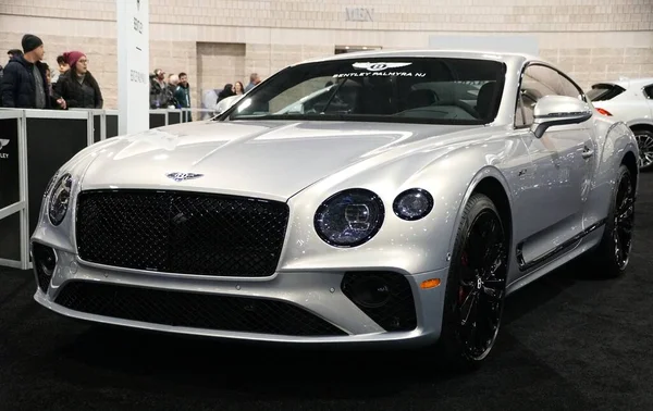 Philadelphia Pennsylvania January 2024 White Color 2023 Bentley Flying Spur Royalty Free Stock Images