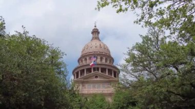 Teksas Eyaleti Kongre Binası 'nın Austin, Teksas yakınlarındaki manzarası.