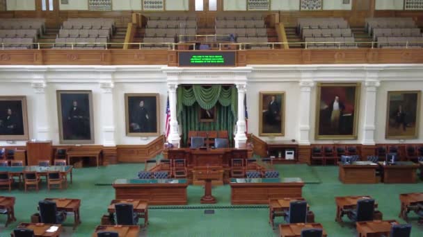 Остин Техас Сша Апреля 2024 Года Внутри Палаты Сената Техасского — стоковое видео