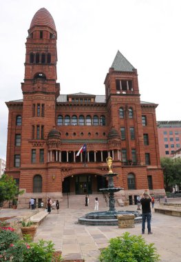 San Antonio, Texas, U.S.A - April 7, 2024 - The front view of the Bexar County Courthouse in the city clipart
