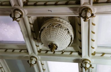 Austin, Teksas, ABD - 9 Nisan 2024 Teksas Meclis Odası 'nın tavan dekoru