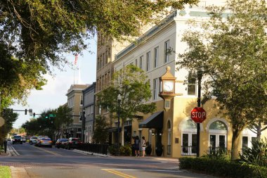 Winter Haven, Florida, U.S.A - November 10, 2024 - The view of the buildings on the historic downtown area clipart