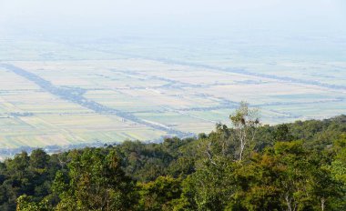 Gunung Jerai, Kedah, Malezya 'nın yüksek görüş açısına sahip tarım arazilerinin uzaklığı