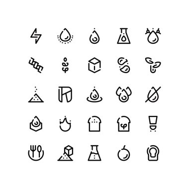 Beslenme olguları kümesi ana hatları biçim simgesi ve resimleme