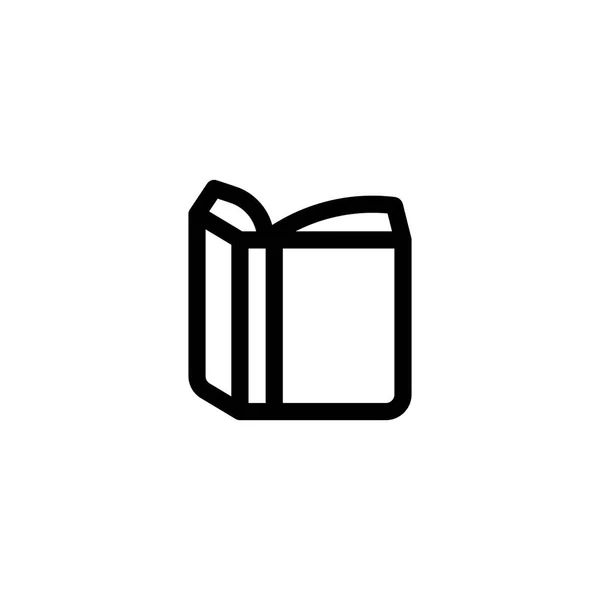 Libro Abierto Libro Esquema Icono Estilo Ilustración Vector — Vector de stock