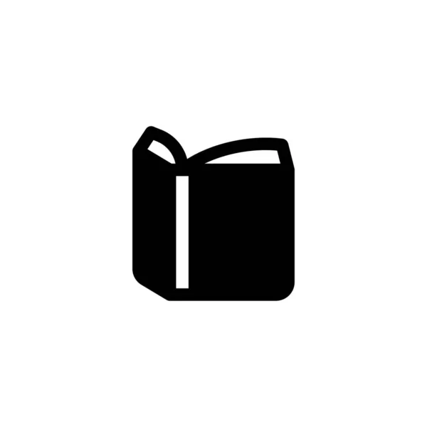 Livre Ouvert Book Reader Glyphe Icône Style Solide Illustration Vecteur — Image vectorielle