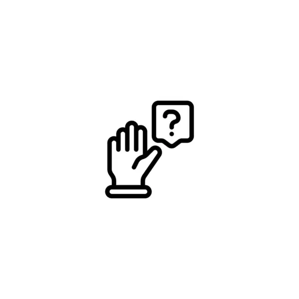 Hacer Una Pregunta Esquema Icono Logo Ilustración Vector — Vector de stock