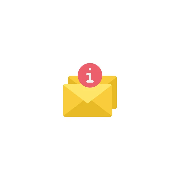 Mail Brief Briefkasten Flach Icon Logo Und Illustration Vector — Stockvektor