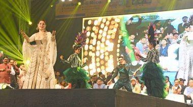 Burdwan, Purba Bardhaman District, West Bengal (India) - 28.01.2025: Indian actress Tamannaah Bhatia was present as the chief guest at the inaugural ceremony of 