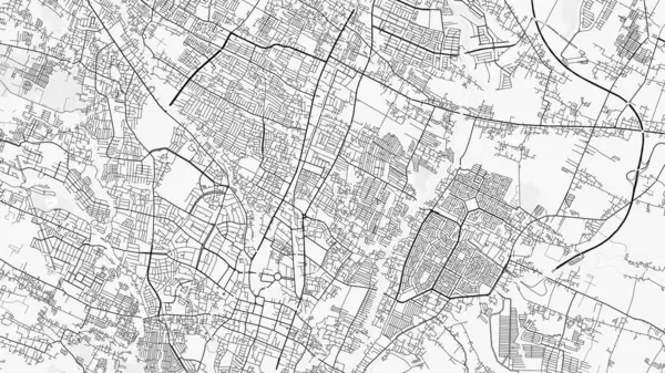 Malang Şehir Haritası. Baskı, duvar kâğıdı, ev ve ofis dekorasyonu için minimalist siyah beyaz çizgili sanat posteri