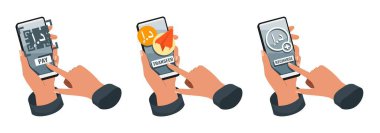 Mobile Banking with United Arab Emirates Dirham Illustration