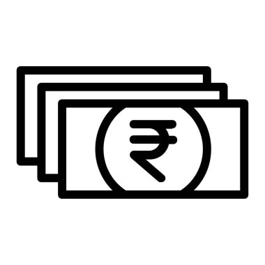 Indian Rupee Banknote Stack Icon