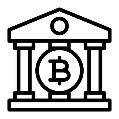 Bank Icon with Thai Baht Symbol