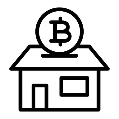 Saving Thai Baht Money for House Icon