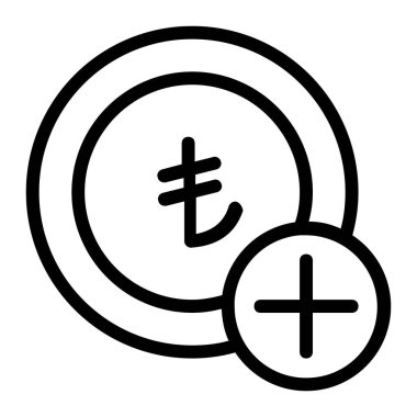 Recharge or Add Turkish Lira Money Icon