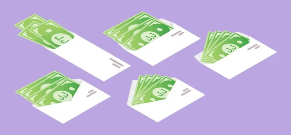 Lebanese Pound Money Envelope — 图库矢量图片