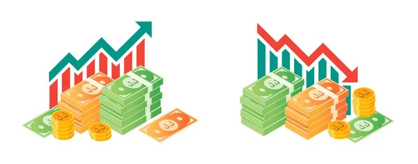 Lebanese Pound Fluctuation Money Bundle Illustrations — Διανυσματικό Αρχείο
