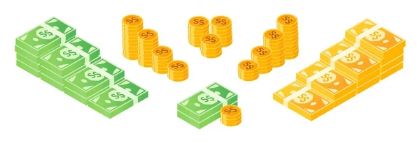 Singapore Dollar Money Coin Bundle Set — Stock Vector
