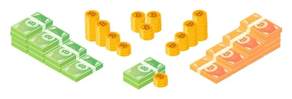 Thai Baht Money Coin Bundle Set — Stock Vector