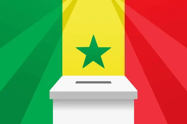 Illustration Élection Présidentielle Sénégalaise Avec Urne Vecteurs De Stock Libres De Droits