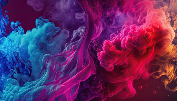 abstract colourful Holi fluid smoke powder explosion background