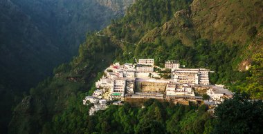 Vaishno Devi in Katra Jammu India.Vaishno Devi Mandir) is a Hindu temple dedicated to the Hindu Goddess, located in Katra at the Trikuta Mountains within the Indian state of Jammu and Kashmir clipart