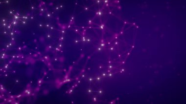 Teknoloji Arkaplanı için Soyut Mor Ağ Tasarımı