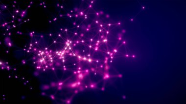 Canlı Mor, pleksus cinsinden Soyut Ağ Bağlantısı Tasarımı