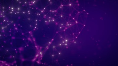 Canlı Mor, pleksus cinsinden Soyut Ağ Bağlantısı Tasarımı