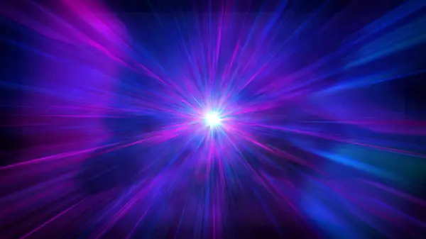 Işıl ışıl Mor ve Mavi Işık Bir Merkez Noktasından Parlıyor