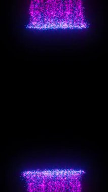 Elektrik Akışı: Akışkan Parçacıklarla Soyut Pembe ve Mavi Çizgiler