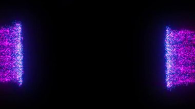 Elektrik Akışı: Akışkan Parçacıklarla Soyut Pembe ve Mavi Çizgiler