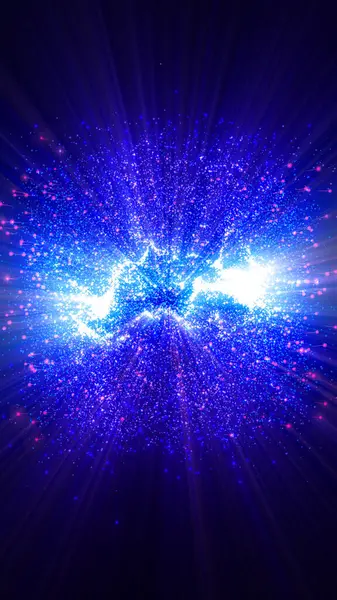 Mavi ve Pembe Parçacıkların Canlı Patlaması Işık Işığı