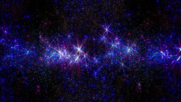 Siyah Arkaplanda Canlı Soyut Parıltı Deseni