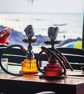 Hindistan, Sahil Goa 'dan renkli Hookahlar