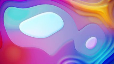 Soyut Akrilik Renkli Mürekkep Boya Akımı Yavaşça Hareket Ediyor