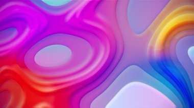 Soyut Akrilik Renkli Mürekkep Boya Akımı Yavaşça Hareket Ediyor