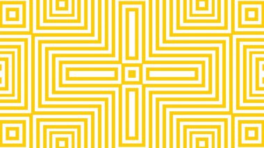 Canlı Sarı ve Beyaz Geometrik Desen Tasarımı
