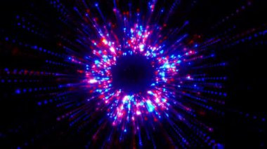 Radiating Red and Blue Light Burst Animation Loop