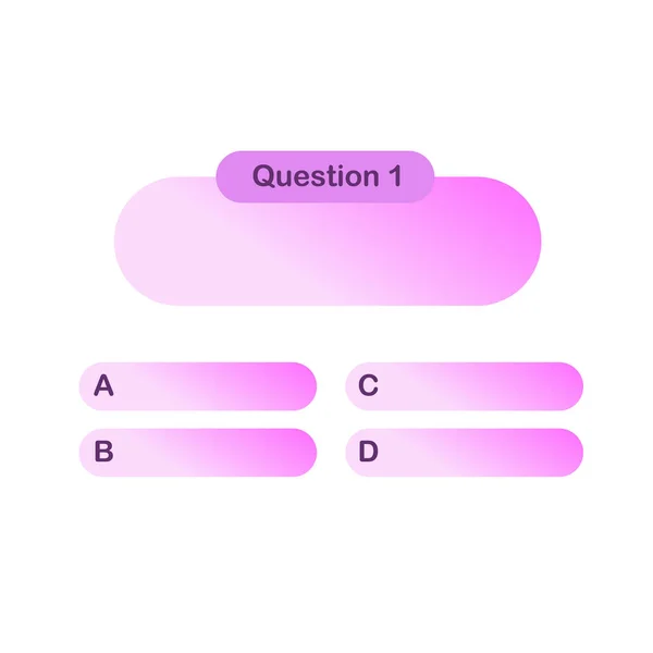Quiz Lottery Show Trivia Game Multiple Choice Menu Template Modern — Stock Vector