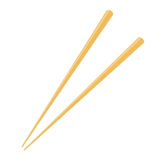 食物筷子简单手绘矢量图解 木棍传统日式 亚裔食用东方菜式和寿司 精心设计元素 — 图库矢量图片