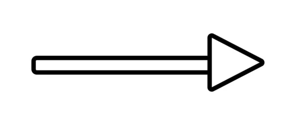 矢印シンプルな手描きベクターイラスト 右方向を指す横標 — ストックベクタ
