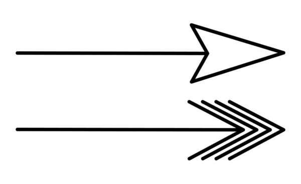 Frecce Semplice Illustrazione Vettoriale Disegnata Mano Segno Forma Libera Che — Vettoriale Stock