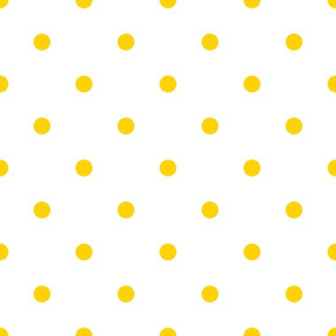 Sarı benekli, noktasız desen, yuvarlak dairelerin dekoratif dokusu rasgele sıralanmış, basit tekrarlanan süs.