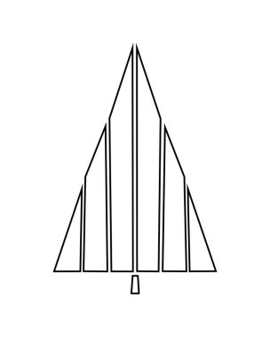 Noel ağacı çizilmiş basit el çizimi karalama vektör çizimi kışın mutlu bayramlar kutlaması defne dekorasyonu, tebrik kartı, davetiye, poster, mutlu noeller, mutlu noeller
